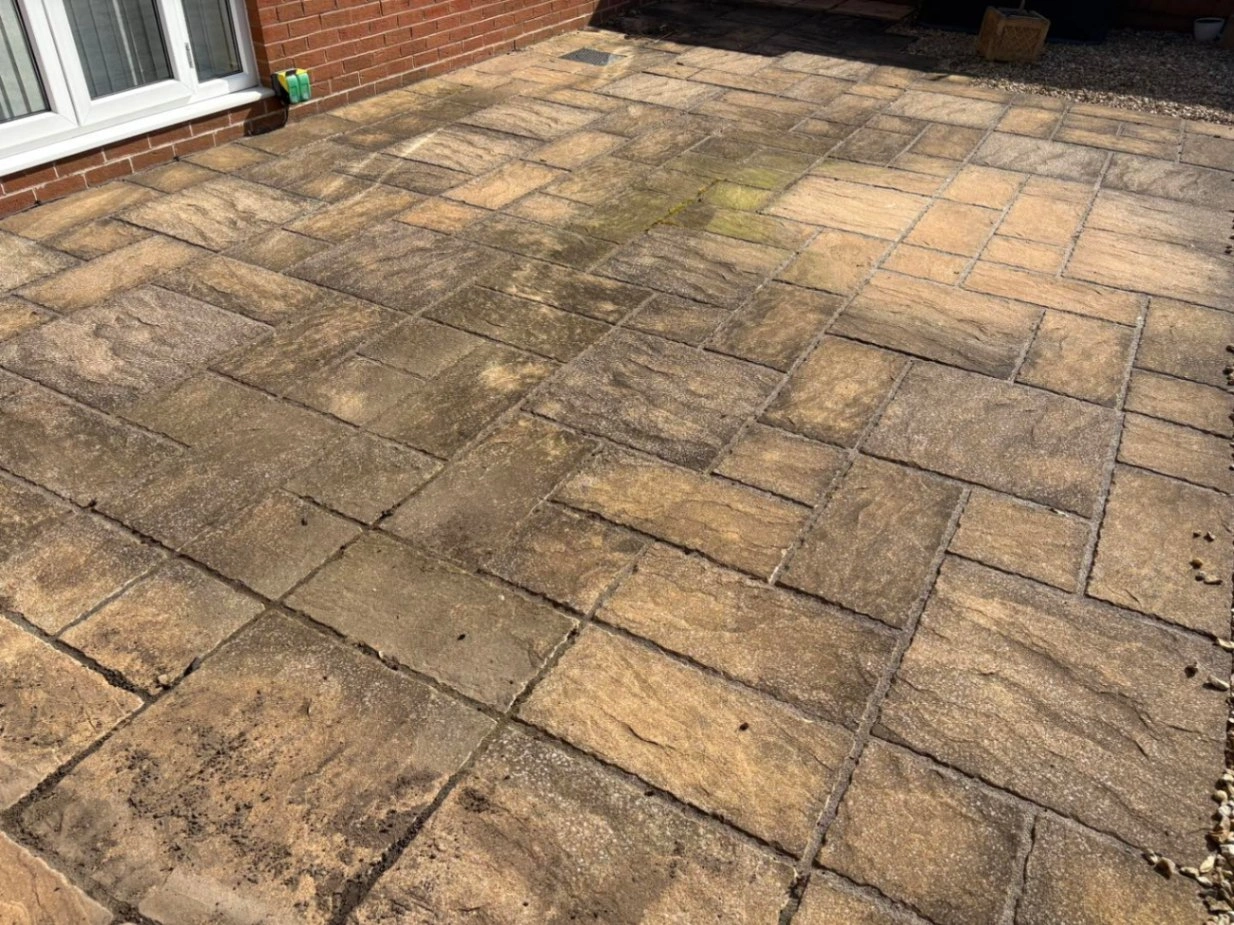 dirty-patio-chem-wash-cleaning-old-resin-pointining-liquid-cement-rogerstone